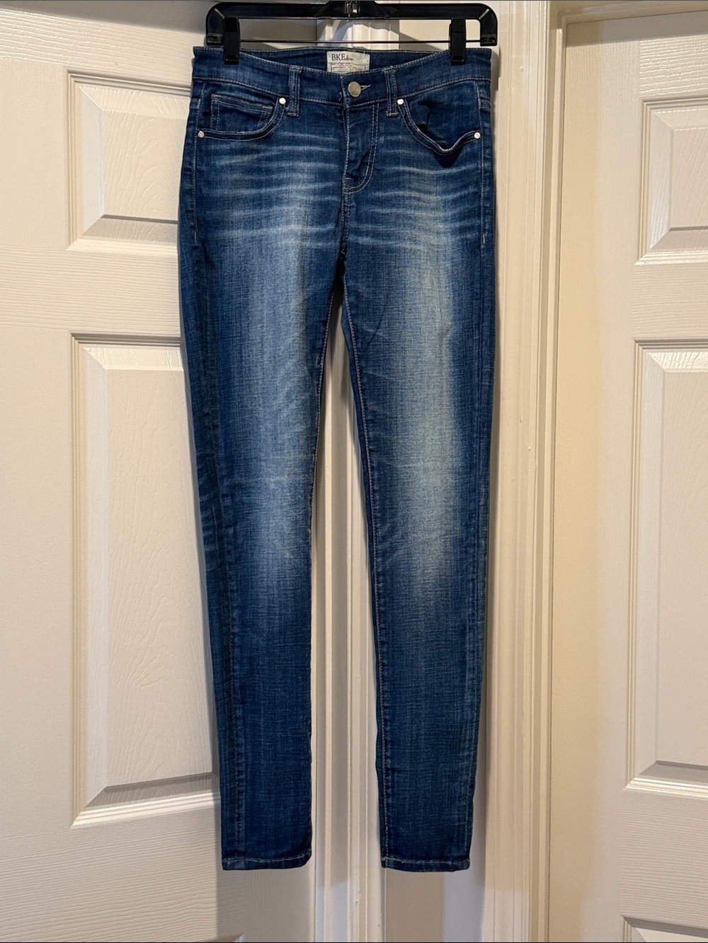BKE Stella Skinny Stretch Jean Dk Blue Wash 26W 30L Summer Ready Beach Hotel Bar